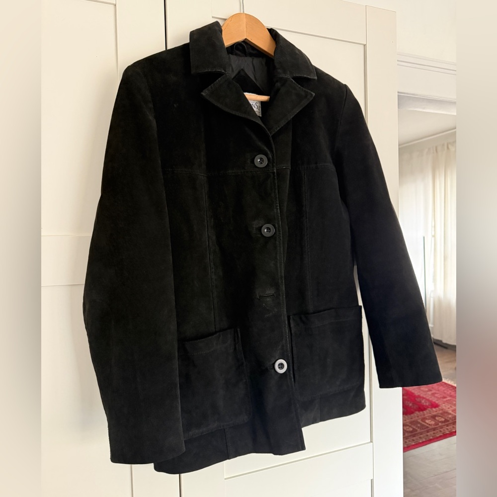 Black suede chore jacket - Picture 2 of 7
